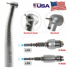KAVO Style Dental Fiber Optic LED High Speed Handpiece /+LED Quick Coupler 4H/6H