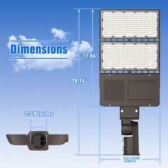 Outdoor Commercial LED Parking Lot Light 320W Shoebox Street Pole Light fixture