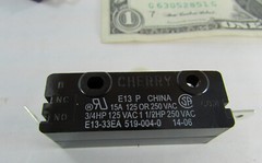 5 Cherry E13 15A Normally Open Snap Push Button Limit MicroSwitch 125VAC/250VAC