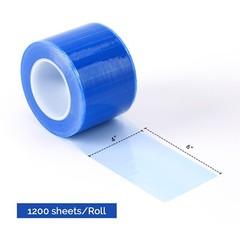1200 Sheets Dental Medical Blue Barrier Film Roll Tape Universal Adhesive 4″x6″