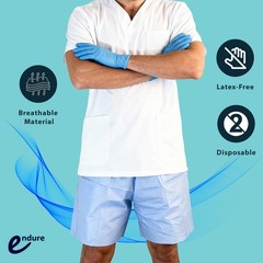 Endure Ind Medical Exam Shorts – Case of 100 Pcs, Disposable, Latex-Free
