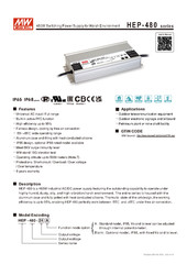 Mean Well HEP-480-54A 480W Switching Power Supply for Harsh Environment 54V 8.9A