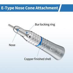eLabPal Dental Slow Low Speed Straight Handpiece Nose Cone E-type Fit NSK Style