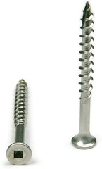 Stainless Steel Deck Screws Square Drive Wood #6 x 1-5/8″ Qty 100