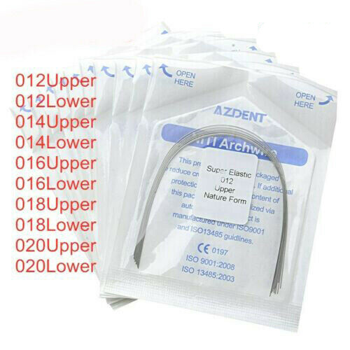 10pcs Dental Orthodontic Super Elastic Niti Round Arch Wires Natural Form AZDENT
