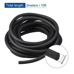 10ft 6mm(1/4″) Dia Solid Rubber Cord for DIY Craft Matte Black