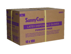 SUNNYCARE LATEX GLOVES – 6803 LARGE – CASE OF 10 BOXES (100 GLOVES/BOX)