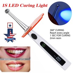 4 Modes Dental Cordless 1S LED Light Cure Lamp Metal Head LED Curing Light 360°