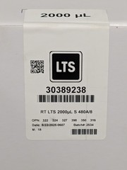 Rainin RT LTS 2000µL Sterilized Pipette 480 Tips/8 Racks 30389238 (Made on 8/25)