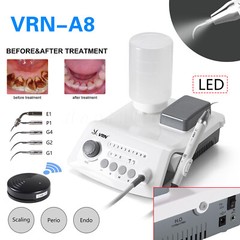 VRN Dental Portable Ultrasonic Piezo Scaler A8 LED Detachable Handpiece / 5*Tips