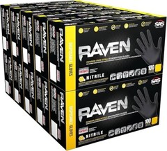 SAS 66518 Nitrile Raven Powder-Free Glove, Large 1000 (10 boxes of 1000)