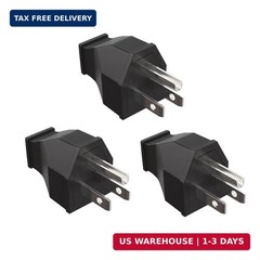 3 Prong Electric Plug Replacement Extension Cord Ends 125V 15A 2Pole 3Wire Male
