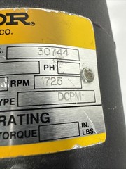 Baldor Motor HP 1/12 VOLTS 90DC RPM 1725 DCPM
