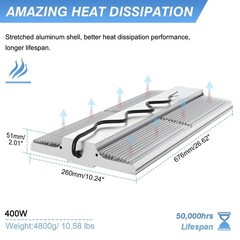 400W LED Linear High Bay Light With Microwave Sensor Warehouse Gym Light 60000LM
