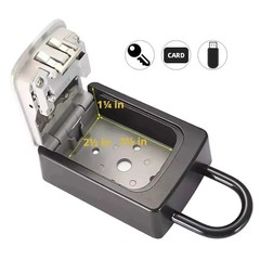 Key Lock Box for Outside-Combination Lockbox for House Key-Portable/Wall Mounted