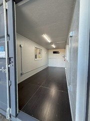 20 ft Custom Shipping Container Mobile Office 120V Slate Gray