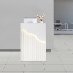 Modern LED Reception Front Desk Checkout Reception Counter with Lockable Drawer