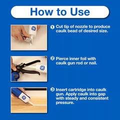 GE All Purpose Silicone Caulk, Clear 100% Waterproof Sealant, 10 fl oz Cartridge