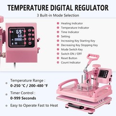 5 in 1 Heat Press Machine Digital Transfer Sublimation T-Shirt /Mug/Plate Hat