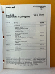 Honeywell 44-01-25-01 1983 Series AR 100 Recorder-Controller Product Manual.