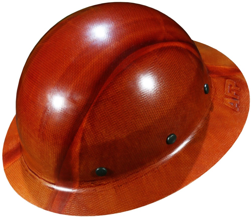 AFP Fiber Full Brim Hard Hat | 6 Point Ratchet Suspension | OSHA & ANSI Rated