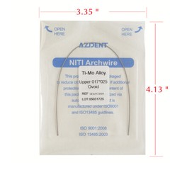 Dental Ortho TMA Titanium Molybdenum Alloy Arch Wires 19*25/17*25 Upper/Lower