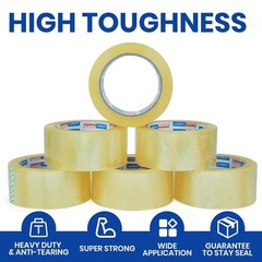 36 Rolls Clear Packing Tape with Dispenser Gun 2.7 Mil 1.88 Inch x 60 Yards