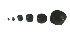 1/16″ to 4 3/4″ Black Round Flexible Vinyl Rubber Tube Caps (2|4|10|25|50|100)
