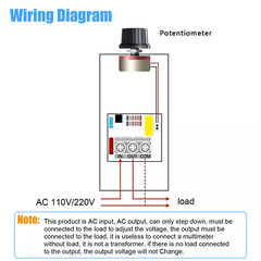 AC 110-230V 10000W SCR Motor Speed Controller Volt Regulator Dimmer Thermostat
