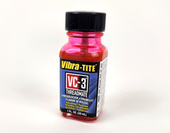Vibra-Tite VC-3 Threadmate 1oz 30ml Red Liquid Threadlocker Brush Cap Applicator