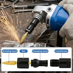 2-Pack Angle Grinder to Die Grinder Adapter, 5/8″-11 Thread to 1/4″ (6mm) & 1…