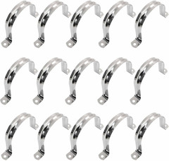 12 Pcs 3 Inch Two Hole Conduit Clamps, M75 Stainless Steel Rigid Pipe Strap Meta
