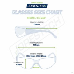 SAFETY GLASSES ANSI Z87.1 COMPLIANT JORESTECH VARIETY PACKS BLUE