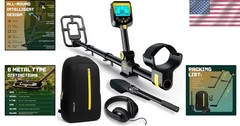 Professional 2000mAh Cordless Metal Detector with LCD & Waterproof Coil