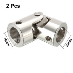 10mm to 10mm Inner Dia Rotatable Universal Steering Shaft U Joint Coupler 2 Pcs
