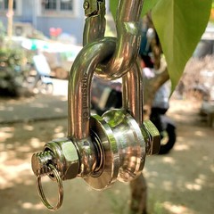 1/2PCS U Groove Pulley D Ring Shackles 304 Stainless Steel Pulley Wheaves