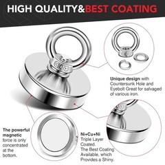 Super Strong Neodymium Fishing Magnet – For Underwater Salvage & Home Hanging