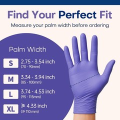 Ambidextrous 3.5 Mil Nitrile Disposable Gloves – 100 Pack, Tear Resistant