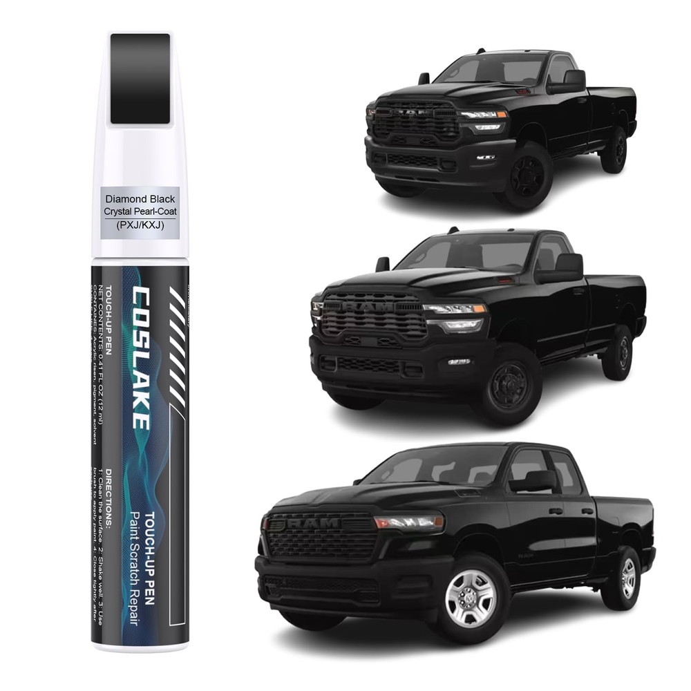 Car Touch Up Paint(Diamond Black Crystal Pearl-Coat(PXJ/KXJ)) for Dodge Ram, …