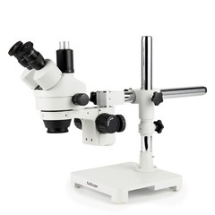 AmScope 7X-45X Trinocular Stereo Boom LED Microscope+8MP HDMI/WiFi/LAN Camera