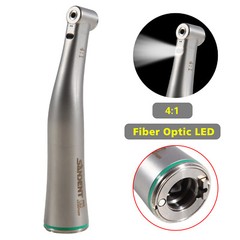 1-10pcs Dental Fiber Optic LED Contra Angle 4:1 Handpiece For NSK E-type Motor