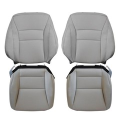 Gray Perforated Microfiber Leather Front Seat Covers Honda Accord Sedan 13-17