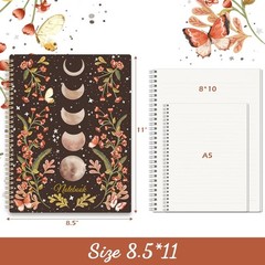Spiral Notebook – Notebooks Bound with Back Pocket, Lined Journal…