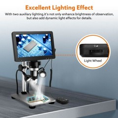 TOMLOV 7″ Lcd Digital Microscope 1200x Coin Magnifier 1080p Video Camera 12MP