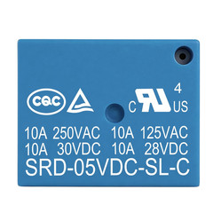 6Pcs PCB Power Relay SRD-05VDC-SL-C, DC 5V Coil, 10A 250VAC, SPDT, 5 Pin, for Ho