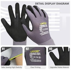 Water Repellent Nitrile Coated Gloves – 6 Pairs