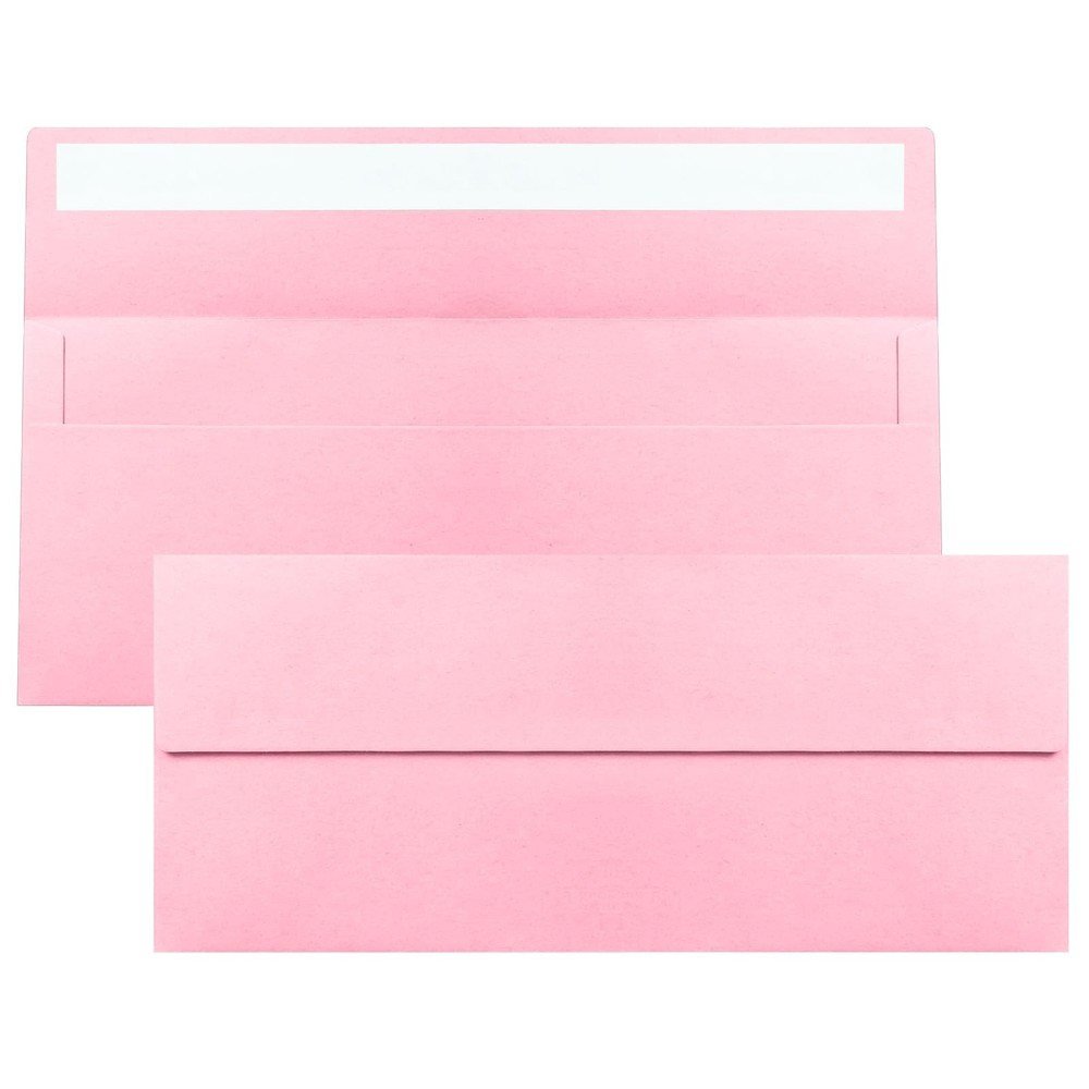 50 Pack Pink #10 Business Envelopes, Standard Envelopes Self 50 pieces,