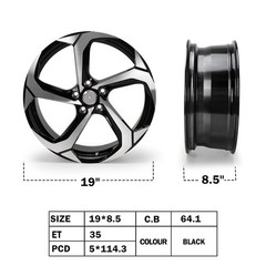 New 19×8.5 Alloy Wheel Rim Direct Fit Honda Accord 2018-2023 1pc