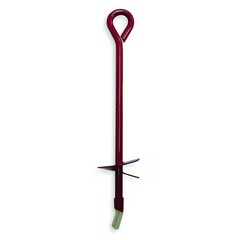 Manufacturer Varies 3 in Dia x 30 in L Screw-In Earth Anchor, Steel, Painted Red