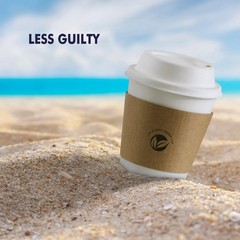 KTOB [50 pack] 12 oz Compostable Coffee Cups with Lids and Kraft Sleeves, Eco Fr